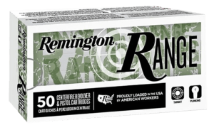 Remington Ammunition R27780 Range Target 9mm Luger 124 gr Full Metal Jacket (FMJ) 50rd Box
