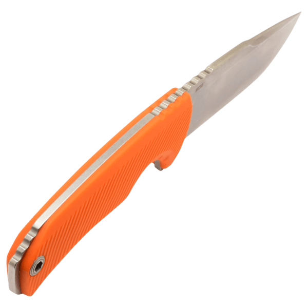 S.O.G SOG17060343 Tellus FX 4.20″ Fixed Clip Point Plain Stonewashed Cryo 440C SS Blade/ Blaze Orange Textured GRN Handle