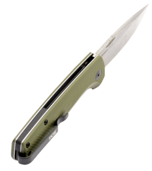 S.O.G SOGTM1004BX Terminus SJ 2.90″ Folding Clip Point Plain Stonewashed Cryo D2 Steel Blade/OD Green Textured G10 Handle Includes Belt Clip