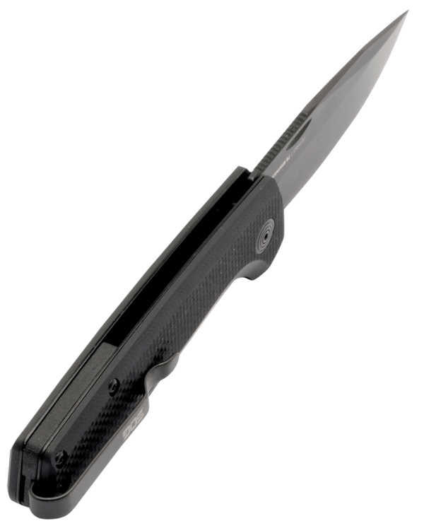 S.O.G SOGTM1005BX Terminus SJ 2.90″ Folding Clip Point Plain Stonewashed Cryo D2 Steel Blade/ Blackout G10 Handle Includes Belt Clip