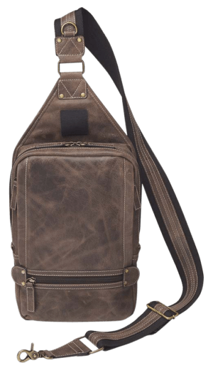 Gun Toten Mamas/Kingport GTMCZY108 Sling Backpack Leather Brown Includes Standard Holster