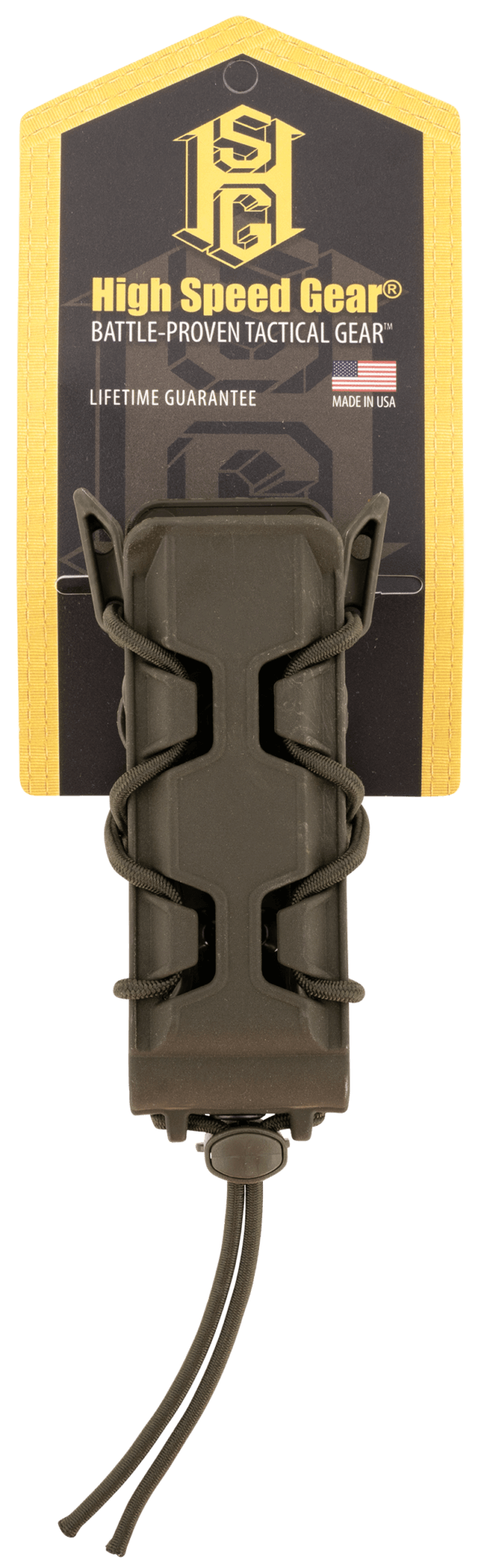 High Speed Gear 16PT01OD TACO V2 Mag Pouch Single OD Green Polymer Belt Clip/MOLLE U-Mount Compatible w/ Pistol Mags