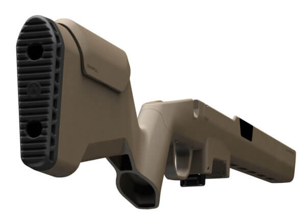 Magpul MAG1354-FDE Hunter Lite Stock FDE Synthetic with Aluminum V-Bedding  AICS Mag Well  Integral Swivel Studs  Cheek Riser & LOP Spacers  Fits Short Action Savage Axis Up To Medium Palma Barrel Contour