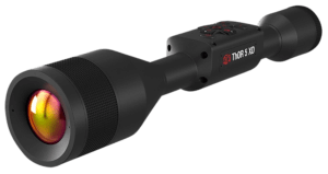 ATN TIWST5675A Thor 5 640 Thermal Rifle Scope  Black Anodized 5-40x Smart Mil Dot Reticle w/Zoom 640×480 60 fps Resolution