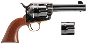 Cimarron PPP9MM Pistolero 9mm Luger 6 Shot 4.75″ Blued Barrel & Cylinder Color Case Hardened Frame Walnut Grip