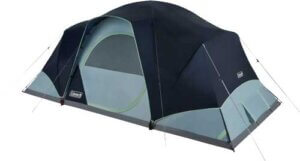 COLEMAN SKYDOME TENT 10 PERSON BLUE NIGHTS 5 MINUTE SETUP