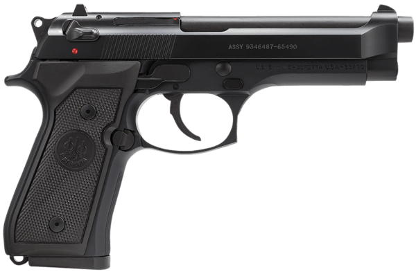 Beretta USA J92M9A0 M9 9mm Luger 4.90″ Barrel 10+1 Bruniton Finish Aluminum Frame Serrated Steel Slide Polymer Grip