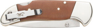 BROWNING KNIFE GUIDE SERIES FLDR 3.38 BLADE MICARTA HNDL!