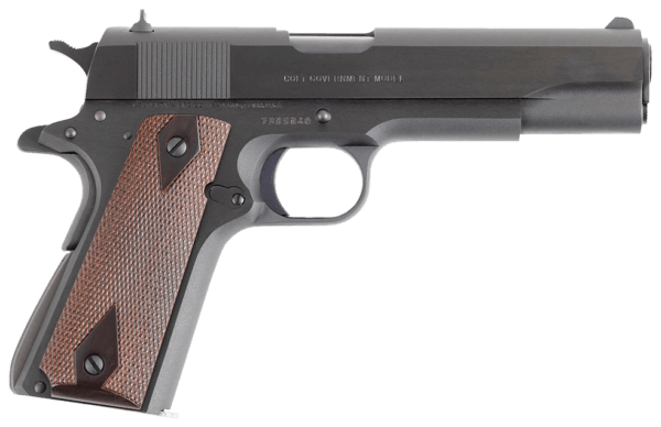 Colt Mfg O1970A1CS 1911 Government Series 70 45 ACP Single 5″ 7+1 Rosewood Grip Blued Carbon Steel Slide