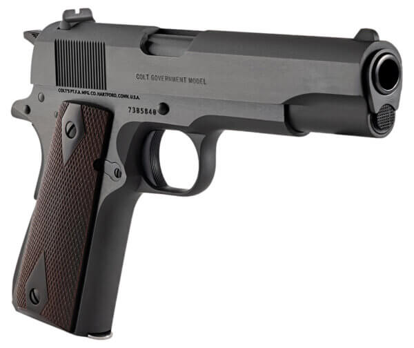 Colt Mfg O1970A1CS 1911 Government Series 70 45 ACP Single 5″ 7+1 Rosewood Grip Blued Carbon Steel Slide