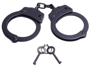 Uzi Accessories UZIHCCB Handcuffs Chain Black Stainless Steel Includes 2 Keys