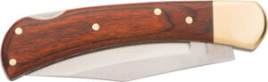 WINCHESTER KNIFE 6.87 OAL  SS /WOOD FOLDER W/POCKET CLIP