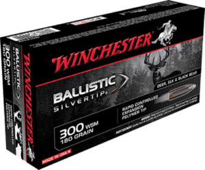 Winchester Ammo SBST300SA Ballistic Silvertip Hunting 300 WSM 180 gr Rapid Controlled Expansion Polymer Tip 20rd Box