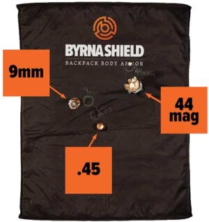 Byrna Technologies BS00119 Shield Backpack Body Armor Black 10″ x 12:”