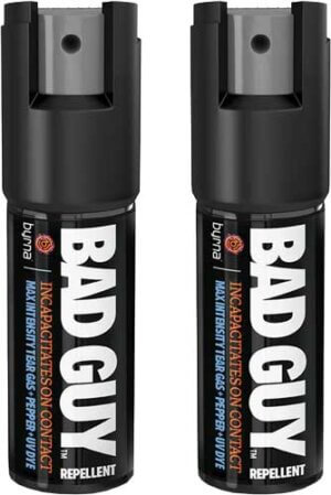 Byrna Technologies BGR02104 BGR Max Capsaicin UV Dye Range 8-15 ft Black Canister 2 Cans