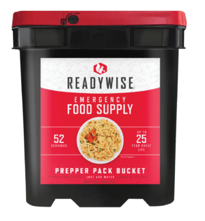 ReadyWise RW01152 Emergency Supplies Freeze Dried Prepper Pack 52 Servings Per Bucket