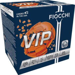 FIOCCHI 28GA 2.75 VIP CASE LT 250RD 1200FPS 3/4OZ #7.5