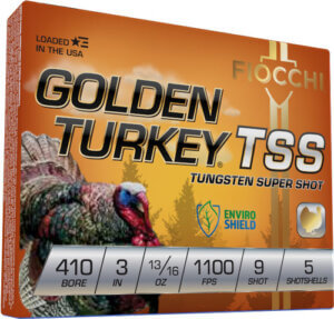Fiocchi 410TSS9 Golden Turkey TSS 410 Gauge 3″ 13/16 oz 9 Shot 5rd Box