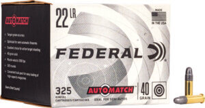 FEDERAL AUTOMATCH 22LR 40GR RN 10-325RD CASE LOTS ONLY