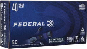 FEDERAL 40 SW 175GR SYNTHETIC 50RD 10rd Box DEFENSE SJHP