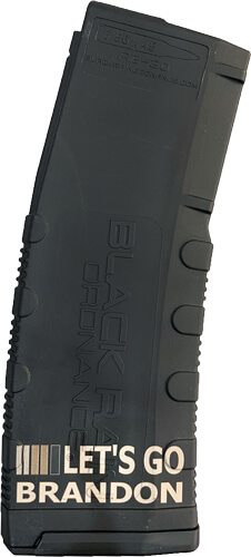Black Rain Ordnance Magazine 30rd Black Polymer with Huckleberry Engraving Fits AR-15 Platform