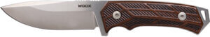 WOOX KNIFE ROCK 62 FIXED BLADE 4.25 GRAY/WALNUT PLAIN HANDLE