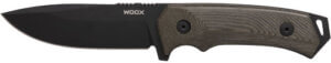 WOOX KNIFE ROCK 62 FIXED BLADE 4.25 BLACK MICARTA PLAIN HNDL