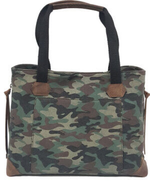 VERSACARRY CONCEAL CARRY PURSE CANVAS CAMO TOTE STYLE<