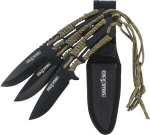 COLD STEEL THROWING KNIVES 4.4 BLADE 3-PACK W/SHEATH