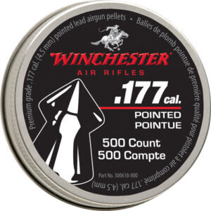WINCHESTER .177 POINTED PELLET 500 COUNT TIN 6 PACK CASE