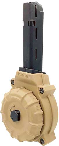 PRO MAG MAGAZINE FOR GLOCK 17 19 9MM 50RD DRUM FDE