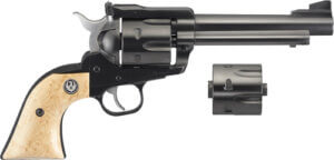 Cimarron PPP9MMDC Pistolero Dual Cylinder 9mm Luger/357 Mag 6 Shot 4.75″ Blued Barrel & Cylinder Color Case Hardened Frame Walnut Grip