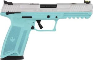 RUGER 57 5.7X28MM  ADJ. SIGHTS 20-SHOT TURQUOISE/SILVER