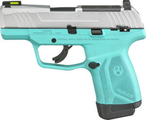RUGER MAX-9 9MM LUGER DAY/NIGT TURQUOISE OPTIC READY HOGUE