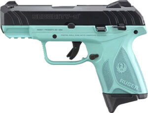 RUGER SECURITY-9 COMPACT 9MM ADJ 10-SHOT TURQUOISE/SS