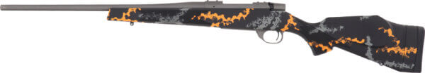 Weatherby VYH7M8RR2B Vanguard Compact Hunter 7mm-08 Rem 5+1 20″  Tungsten Gray Barrel/Rec  Black w/Gray & Orange Sponge Accents Monte Carlo Stock  Accubrake Muzzle Brake