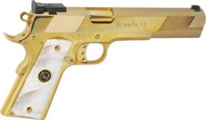 IVER JOHNSON EAGLE XL .45ACP 6 24K GOLD WHITE PEARL
