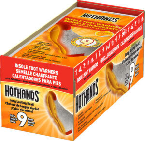 HOTHANDS INSOLE FOOT WARMER 5 PAIRS PER BAG 9 HOUR W/ADHSV