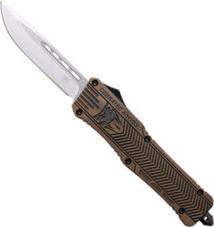 TEMPLAR KNIFE SLIM OTF BLACK RUBBER 3.1 BLACK TANTO