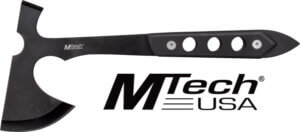 MC MTECH 10 TOMAHAWK W/SHEATH 5 BLACK BLADE G10 HANDLE