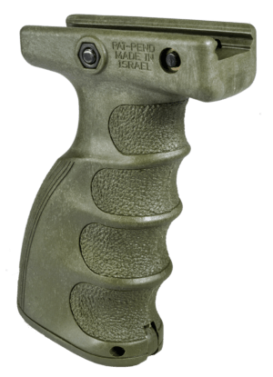 FAB Defense FXAG44SG AG-44S QR Ergonomic Foregrip Made of Polymer With OD Green Finish & Finger Grooves for Picatinny Rail