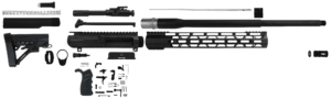 TacFire SSRK6.5CRDLPK20BN AR Build Kit Rifle 6.5 Creedmoor AR Platform Black Nitride 5/8″-24 tpi *GunStuff Exclusive.