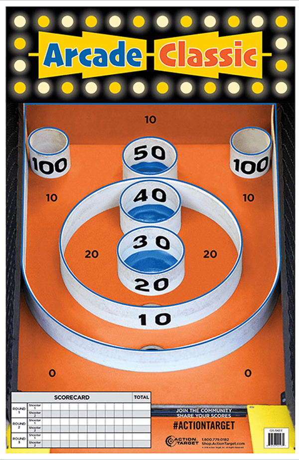 Action Target GSSKEE100 Entertainment Skee-Ball Paper Hanging 23″ x 35″ Multi-Color 100 Per Box