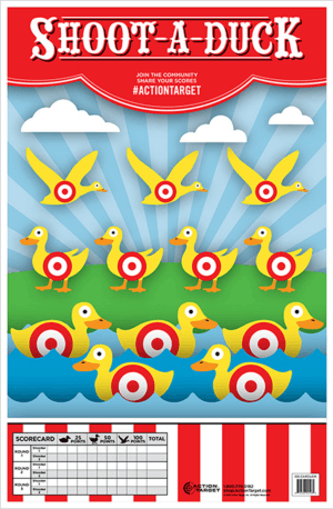 Action Target GSCARDUCK100 Entertainment Ducks Paper Hanging 23″ x 35″ Multi-Color 100 Per Box