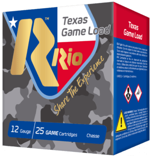 Rio Ammunition TG368TX Top Game Texas Game Load 12 Gauge 2.75″ 1 1/4 oz 8 Shot 25rd Box