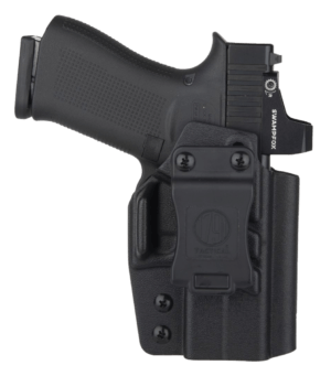 1791 Gunleather TACIWBG43XMOSBLKR Tactical Kydex IWB Black Kydex Belt Clip Compatible w/Glock 43/43X/43X MOS/48 Right Hand