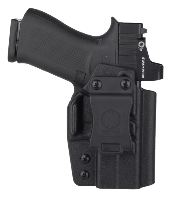 1791 Gunleather TACIWBG43XMOSBLKR Tactical Kydex IWB Black Kydex Belt Clip Compatible w/Glock 43/43X/43X MOS/48 Right Hand