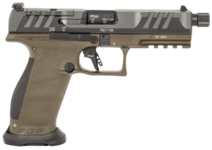 Walther Arms 2877520 PDP Compact Pro SD 9mm Luger 15+1 4.60″ Threaded Barrel Black Optic Cut/Serrated Slide FDE Polymer Frame with Pic. Rail Performance Duty Textured Polymer Grip Flared Magwell