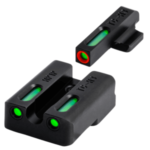 TruGlo TG13XD2PC TFX Pro Black | Green Tritium & Fiber Optic Orange Outline Front Sight Green Tritium & Fiber Optic Rear Sight