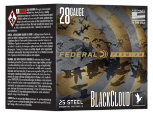 Federal PWBX2854 Black Cloud  28 Gauge 3″ 3/4 oz 4 Shot 25rd Box